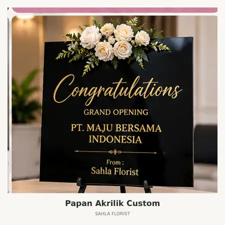 Papan Bunga Akrilik Tanah Grogot